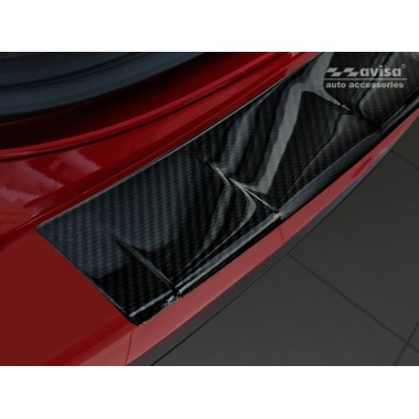 Накладка на задний бампер карбон (Avisa, 2/49220) Mazda CX-5 II (2017-) бренд – Avisa главное фото